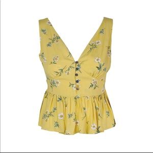 Women’s peplum floral tank